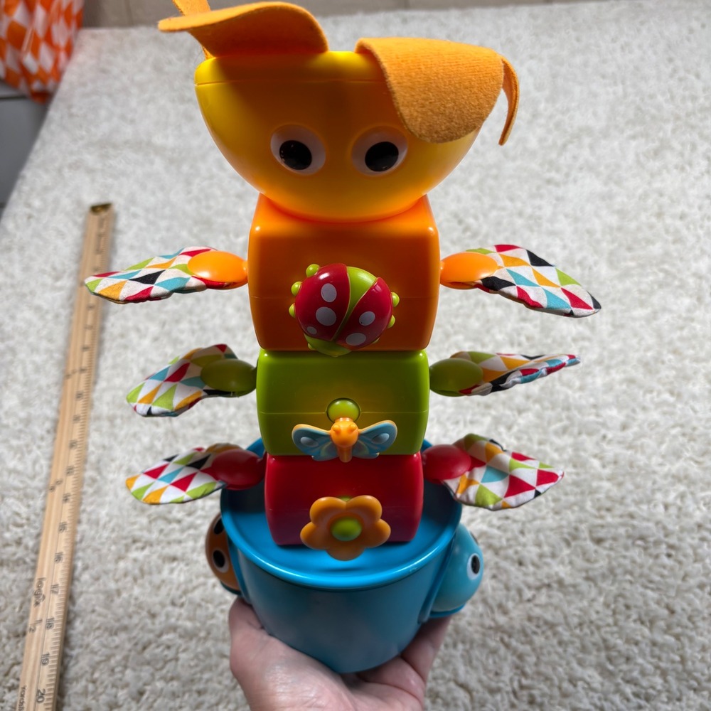 Yookidoo Baby Developmental Stacking Toy Crawl‎ Play Bug Turtle Sounds Motion